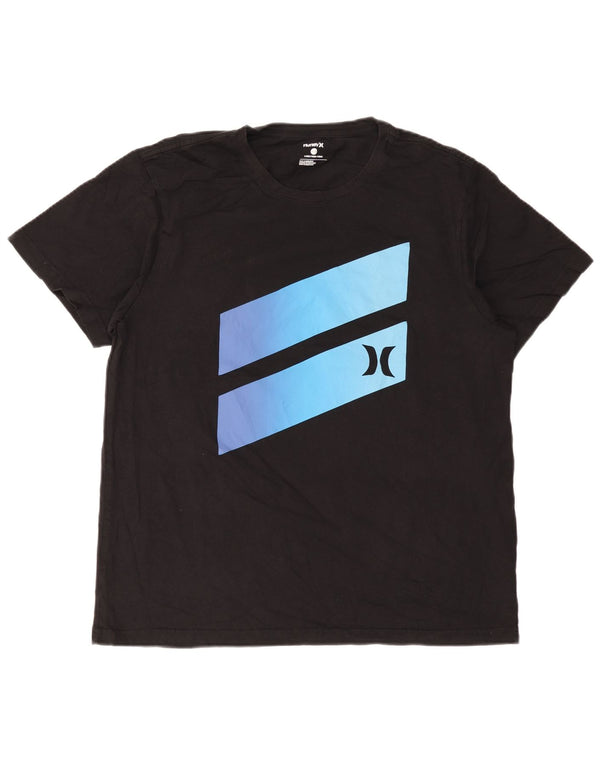 T-shirt grafica da uomo Hurley Top XL in cotone nero