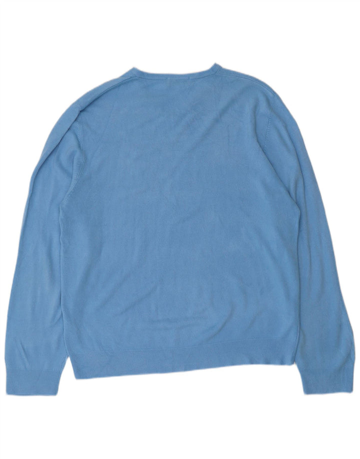 Marks & Spencer Mens Blue Harbour V-Neck Jumper Sweater XL Acrylic