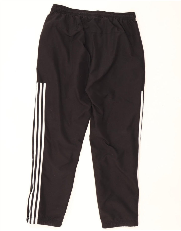 Męskie spodnie dresowe ADIDAS, duże, czarne, poliestrowe