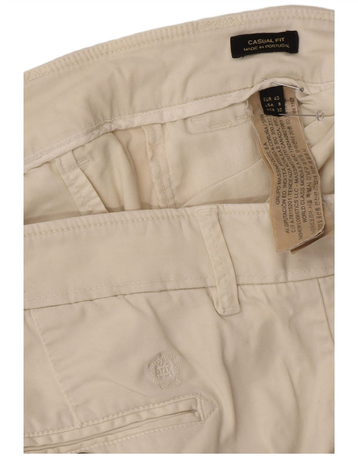 Massimo Dutti Damen Chinohose EU 40 Medium W30 L29 Off White