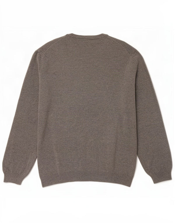 Timberland Herre Crew Neck Jumper Sweater 3XL Grå Flecked Merino Wool