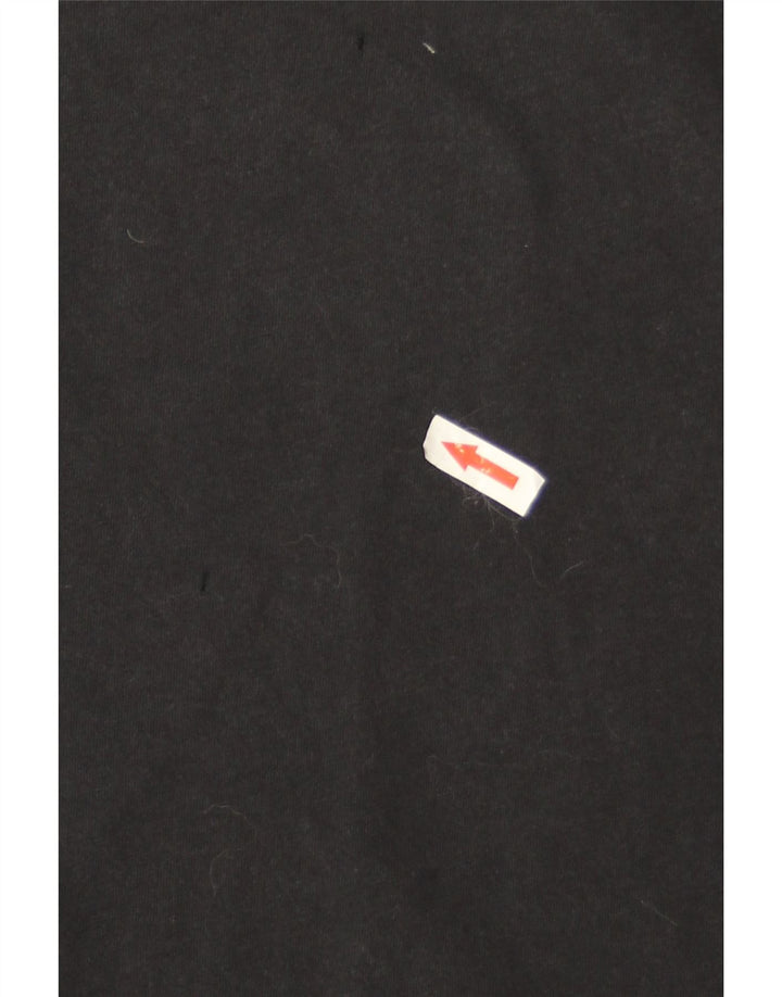 T-shirt grafica Nike Swoosh da uomo in cotone medio nero