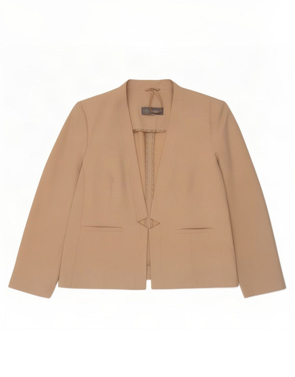 Marks & Spencer Veste blazer ouverte pour femme UK 20 2XL Beige Polyester