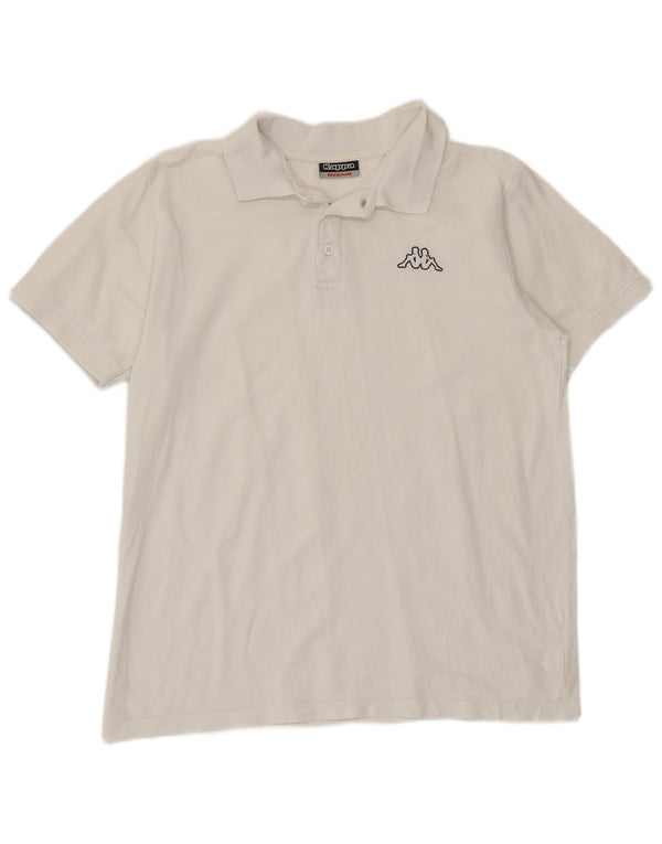 Kappa herre poloshirt Medium hvid bomuld