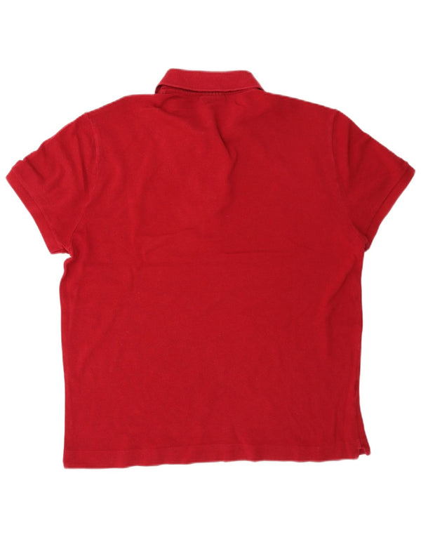 Lacoste Mens Slim Fit Polo Shirt Size 5 Large Red Cotton