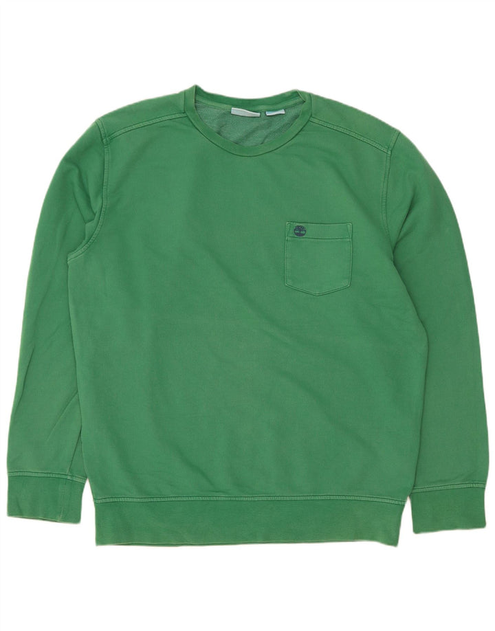 Timberland Mens Sweatshirt Jumper Large Green Cotton