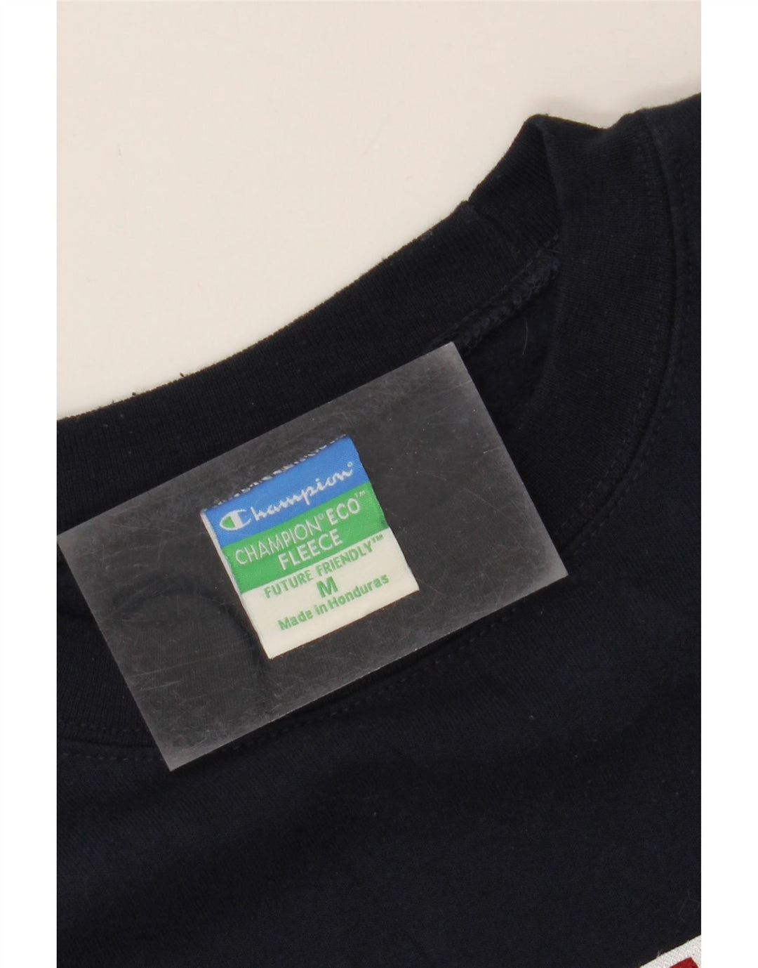 CHAMPION Mens Graphic Sweatshirt Jumper Medium Navy Blue Cotton Vintage Champion and Second-Hand Champion from Messina Hembry 