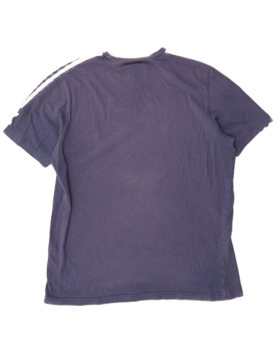 Adidas Herren Grafik-T-Shirt aus mittelblauer Baumwolle