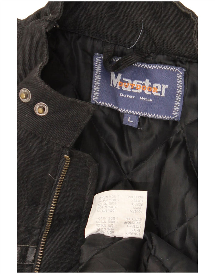 Giacca da motociclista grafica da uomo Master UK 40 grande nylon nero
