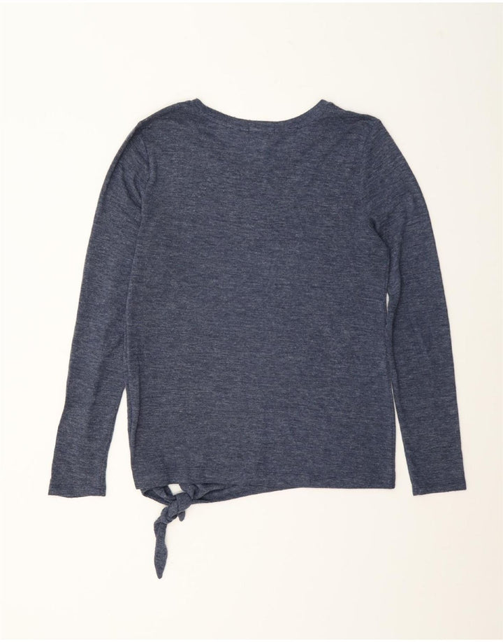 Gap Womens Oversized Top Long Sleeve UK 10 Small Navy Blue Polyester
