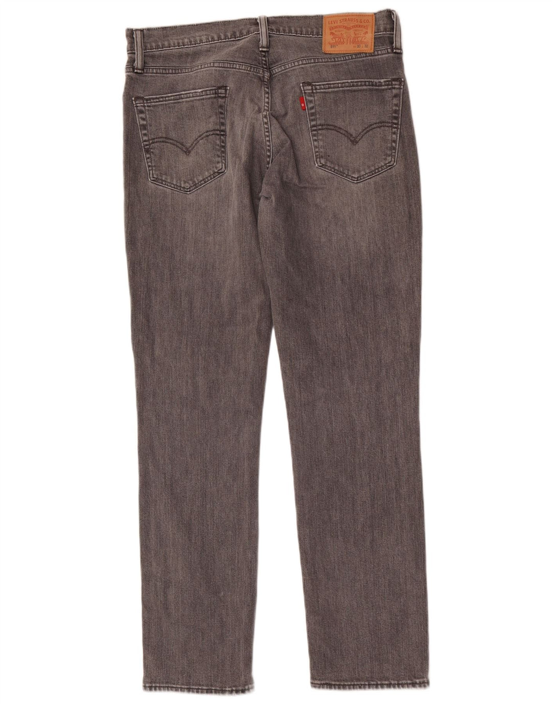 Levi's Hombre 511 Slim Jeans W33 L32 Algodón Gris