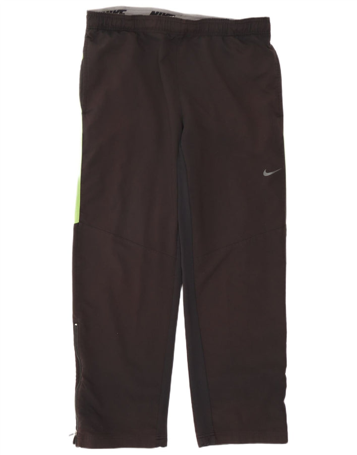 Nike Mens Dri Fit Tracksuit Trousers Large Black Colourblock Polyester