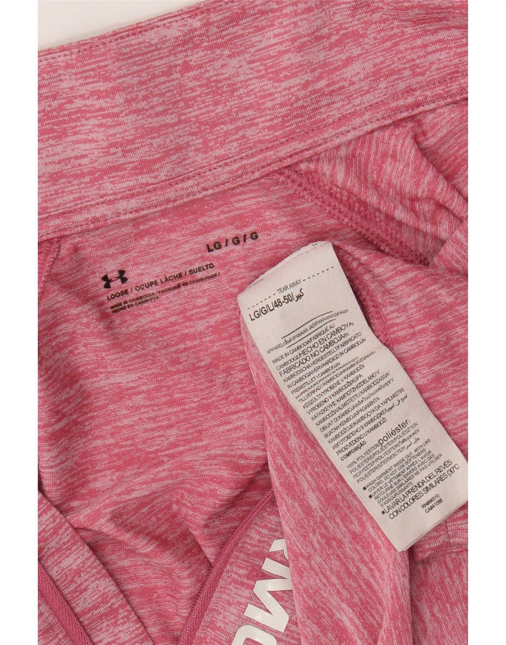 Under Armour Haut de survêtement graphique pour femme UK 14 Large Rose moucheté