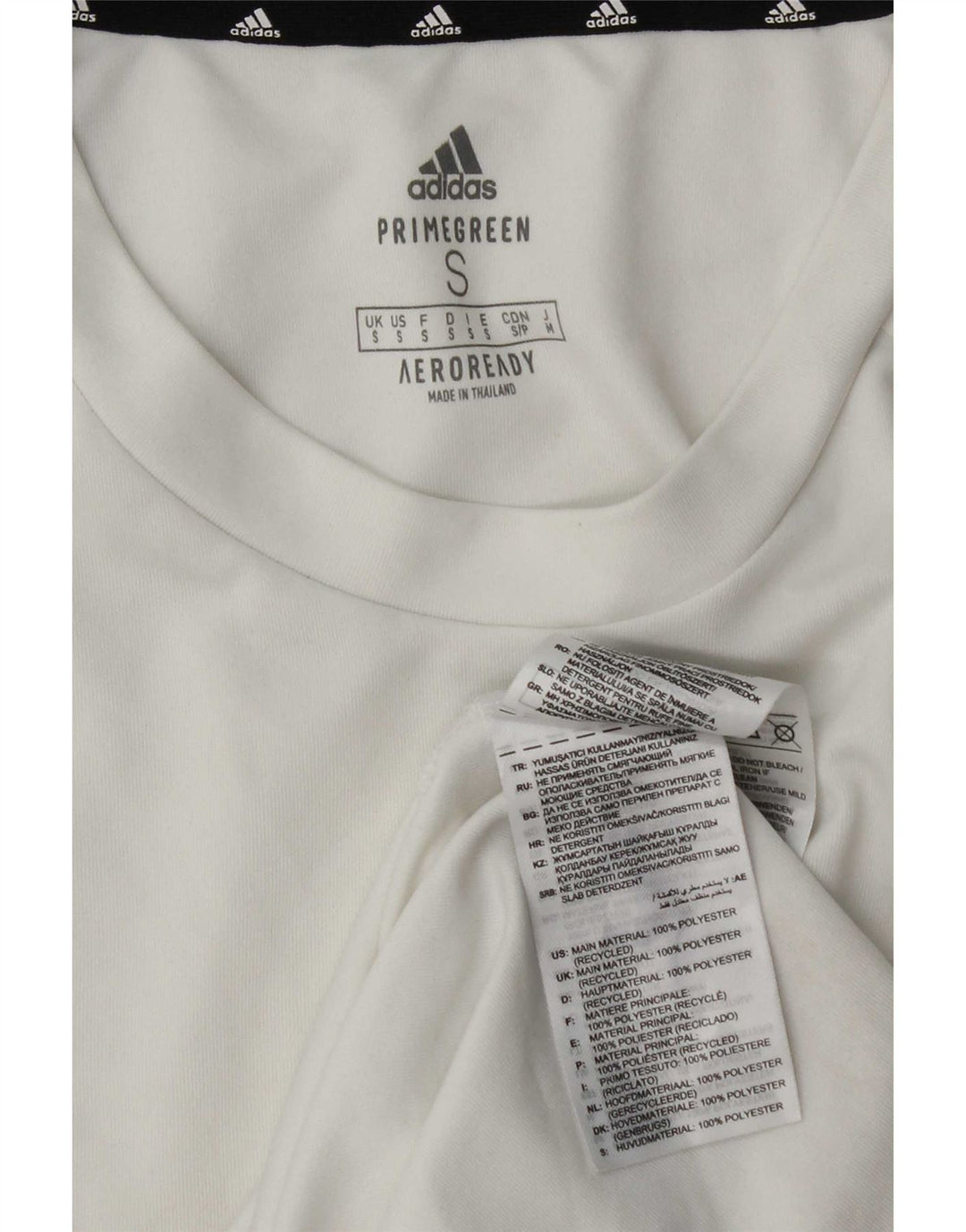 Adidas Mens Aeroready T-Shirt Top Small White Colourblock Polyester