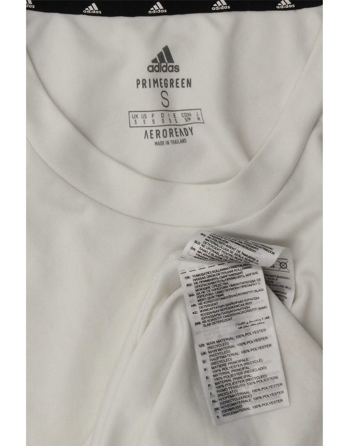 Adidas Mens Aeroready T-Shirt Top Small White Colourblock Polyester