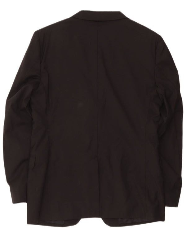 Massimo Dutti Ανδρικό μπουφάν σακάκι με 2 κουμπιά EU 54 XL μαύρο μαλλί