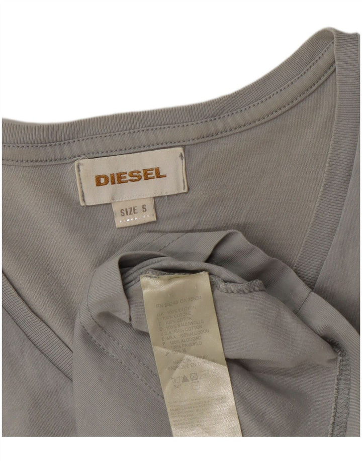 Diesel Hombre Camiseta Top Small Gris Algodón