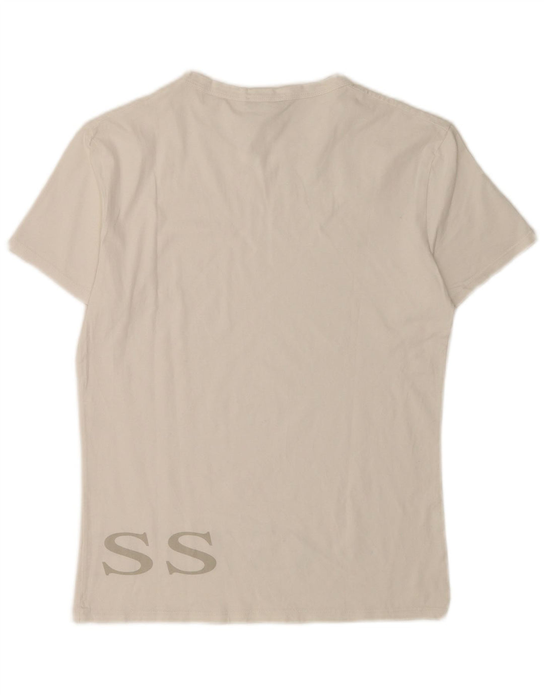 Guess Mens Graphic T-Shirt Top Large White Cotton
