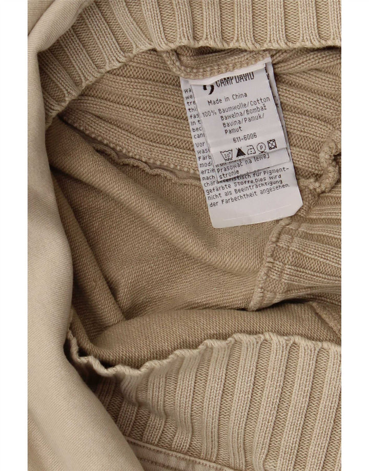 Camp David Herren-Pullover mit Rundhalsausschnitt, 2XL, beige Baumwolle
