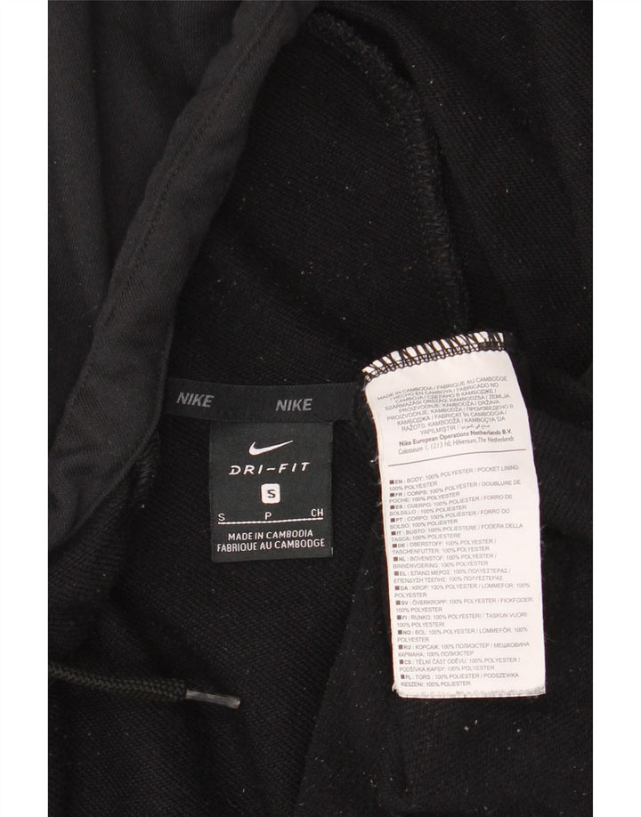 Nike Mens Dri Fit Graphic Zip Hoodie Sweater Small Black Polyester