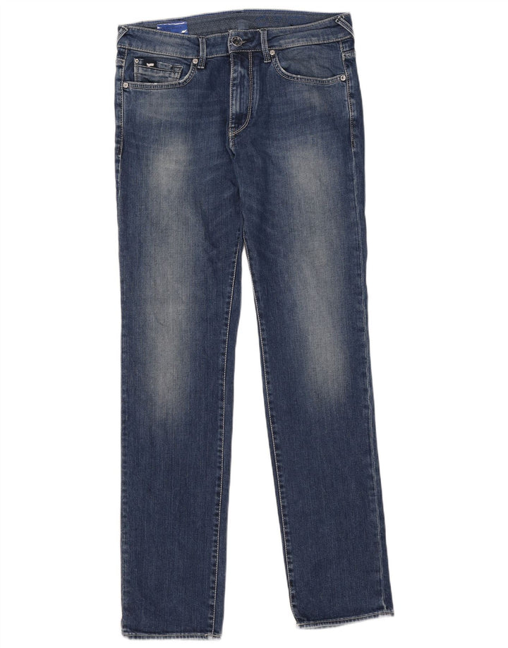 Gas Mens Slim Jeans W32 L34 Blue Cotton