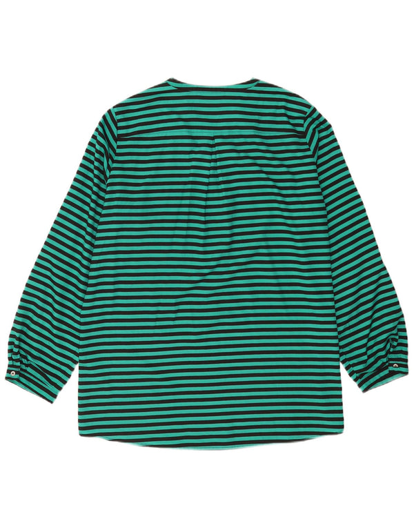 Calvin Klein Tunique à manches longues pour femme UK 16 Large Vert rayé