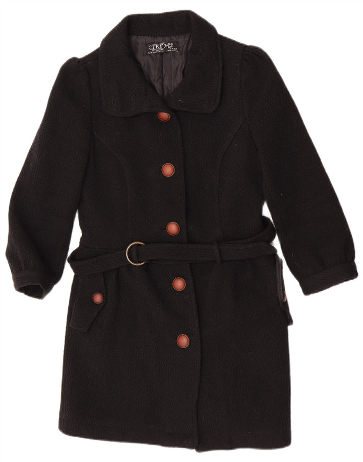 Zara Dame Overfrakke UK 12 Medium Sort Akryl