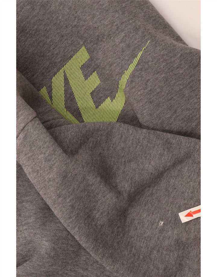 NIKE Mens Graphic Sweatshirt Jumper Small Grey Colourblock Cotton
