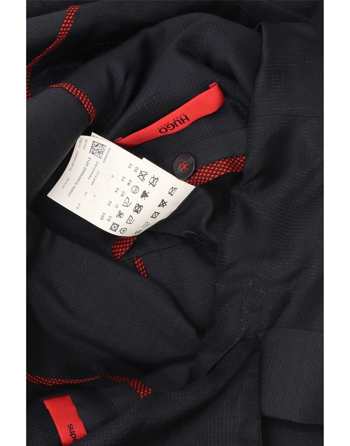 Giacca blazer da uomo a 2 bottoni Hugo Boss UK 54 2XL Lana blu navy