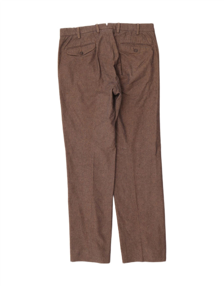 Massimo Dutti Pantalon de costume pour homme EU 40 Medium W31 L31 Marron à chevrons