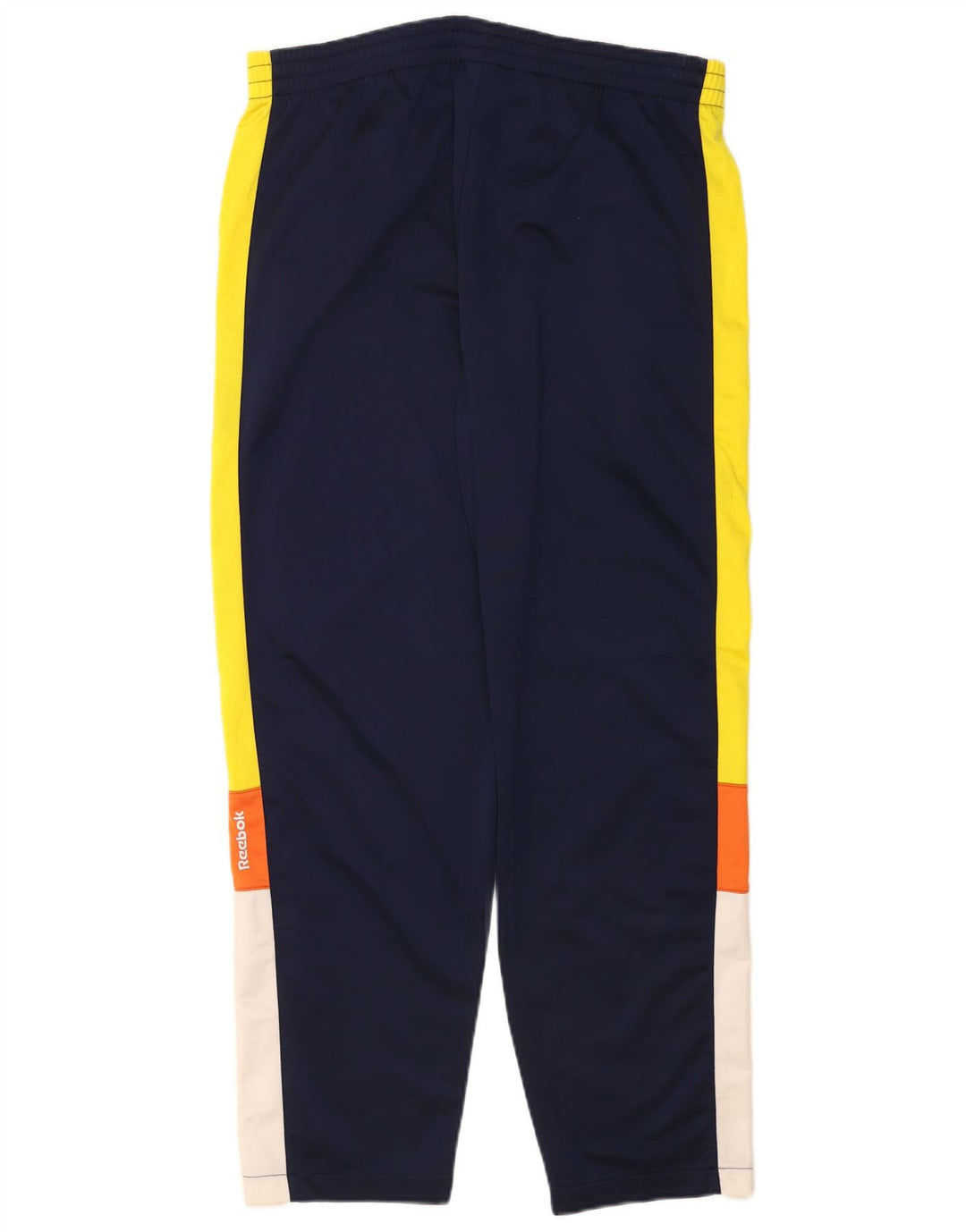 REEBOK Mens Tracksuit Trousers Medium  Navy Blue Colourblock Polyester
