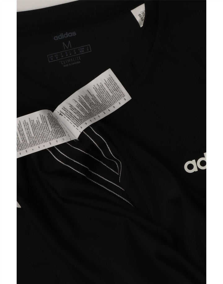 Canottiera grafica Adidas Climalite da uomo, poliestere medio nero