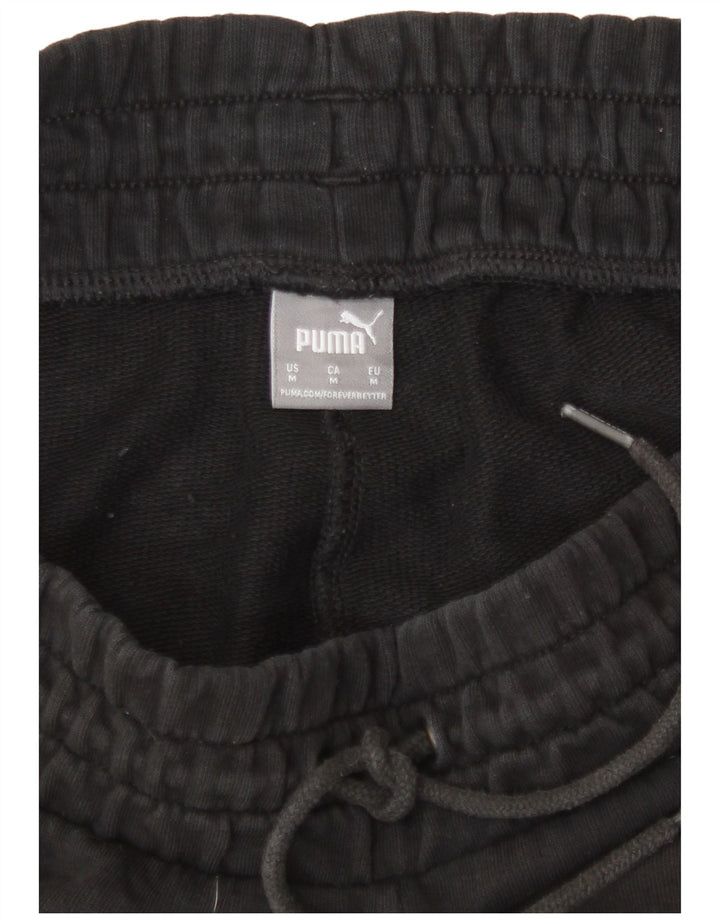 Puma Womens Sport Shorts UK 12 Medium  Black Cotton
