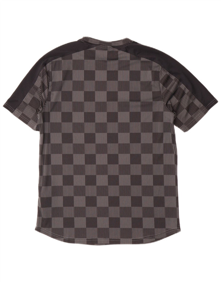 Under Armour Herren-T-Shirt-Oberteil, großes graues Gingham-Polyester