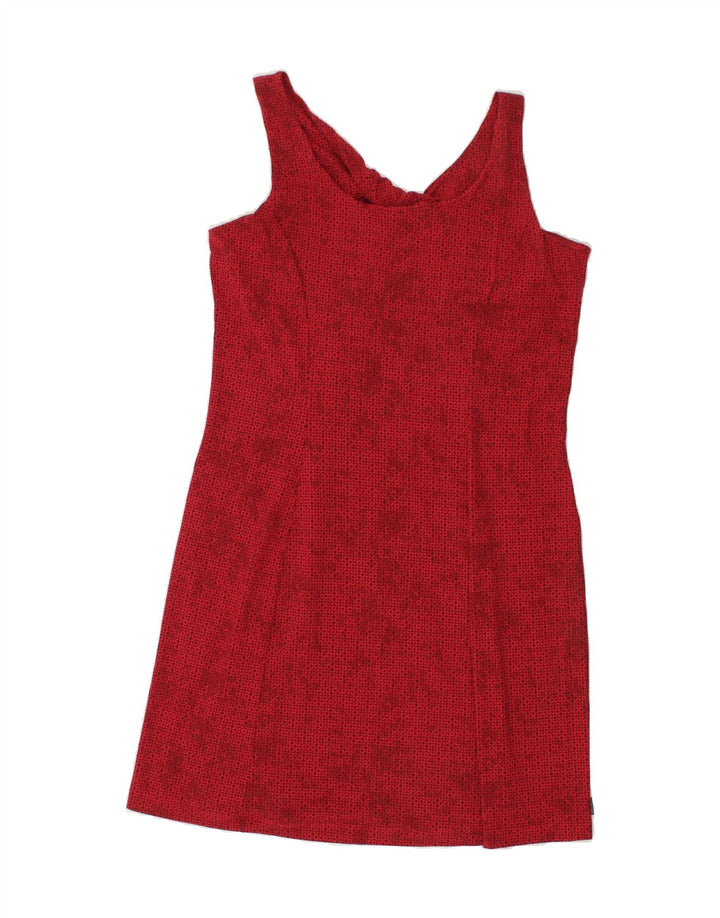 EDDIE BAUER Womens Abstract Pattern Sleeveless Sheath Dress UK 18 XL Red Vintage Eddie Bauer and Second-Hand Eddie Bauer from Messina Hembry 