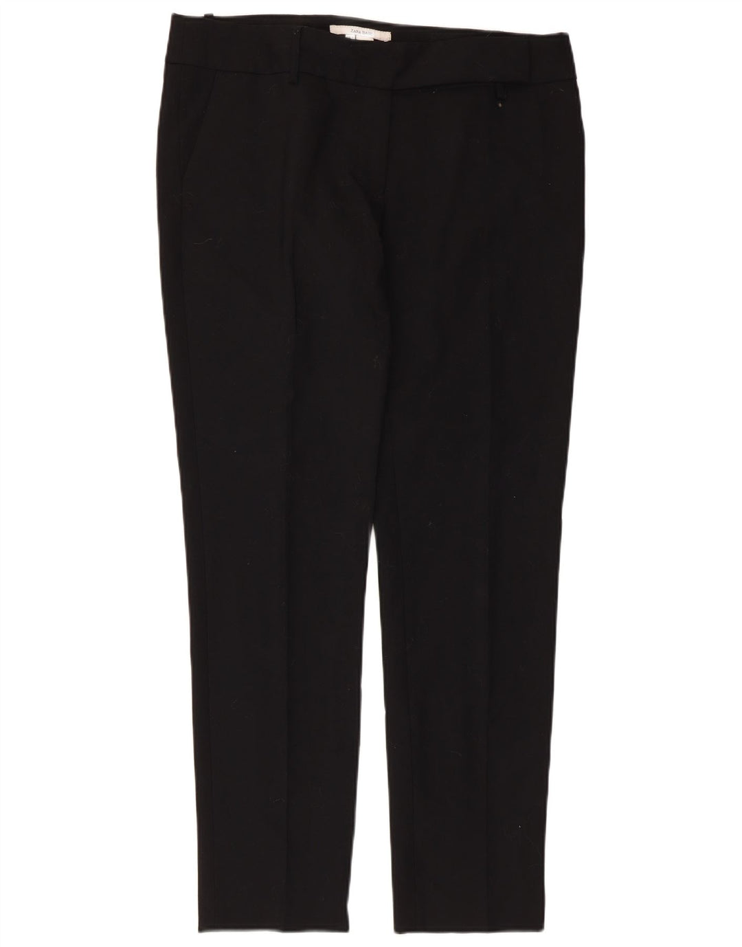 Zara Womens Slim Chino Trousers EU 42 Large W32 L30 Black Polyester