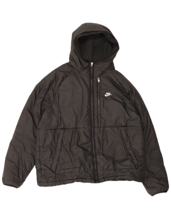 Nike Herre Therma-Fit, polstret hættejakke UK 42 XL Sort polyester