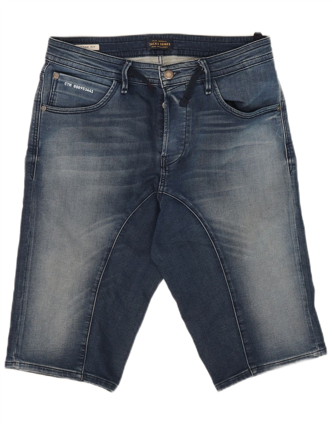 Jack & Jones Mens Loose Fit Denim Shorts Medium W32 Blue Cotton