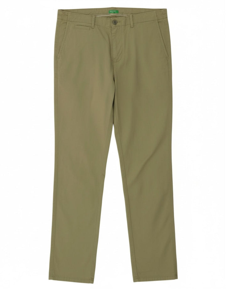 Calça Chino Feminina Slim BENETTON W34 L32 Verde