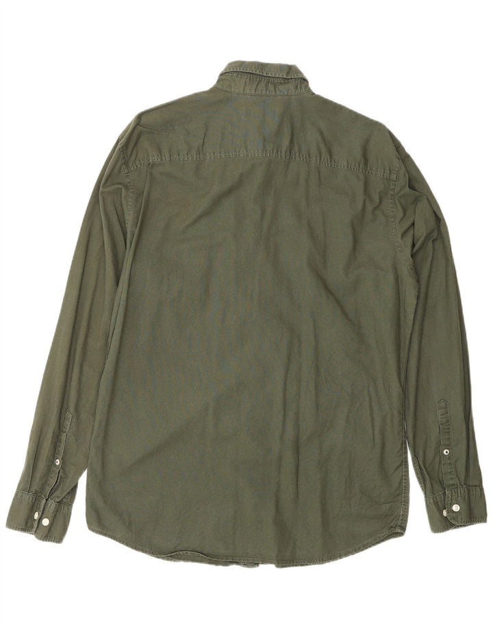 Jack & Jones Mens Shirt Large Green Cotton