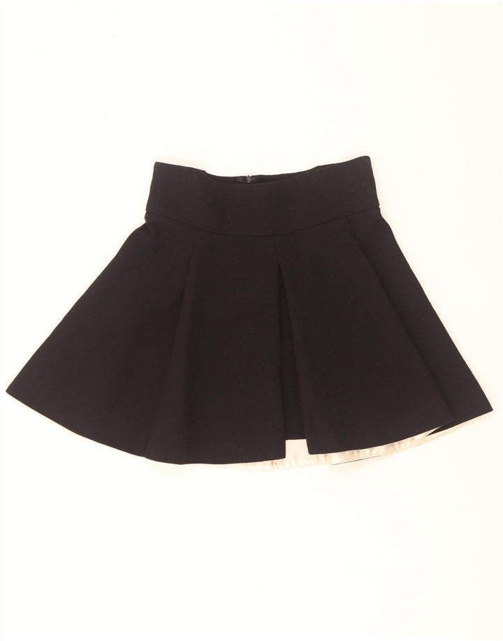Fausto Puglisi Damen Mini-Faltenrock W29 Medium Schwarz