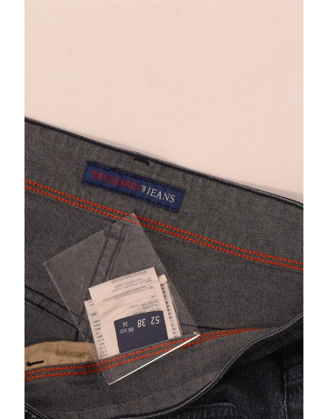 Trussardi Mens Denim Shorts W36 Large Navy Blue Cotton