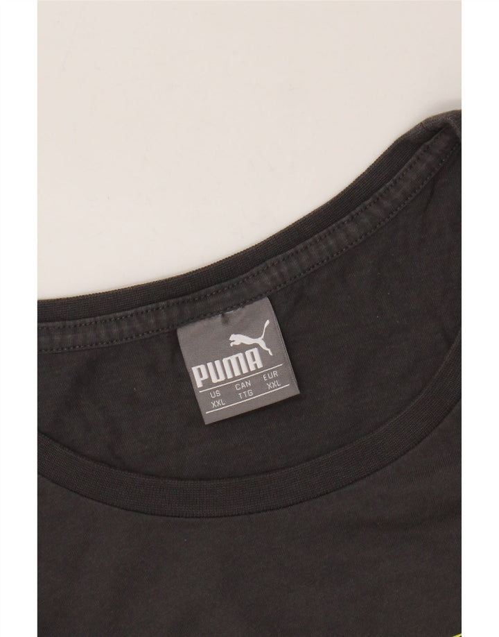 PUMA Mens Graphic T-Shirt Top 2XL Grey