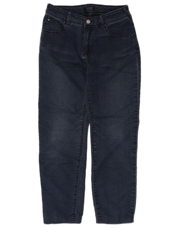 Armani Damen Crop Slim Jeans W27 L24 Marineblaue Baumwolle