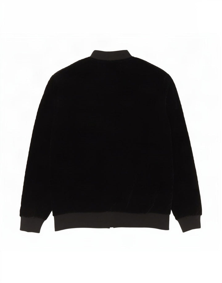 Zara Herre Bomber Jacket UK 40 Large Black Polyester