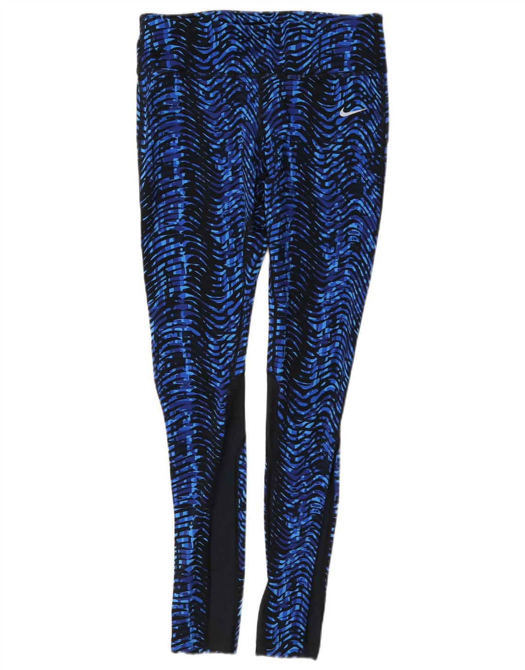 Leggings Nike Dri Fit Abstract Pattern UK 12 Médio Azul Chevron