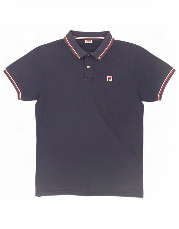 Polo da tennis da uomo Fila IT 50 Medium Navy Blue Striped