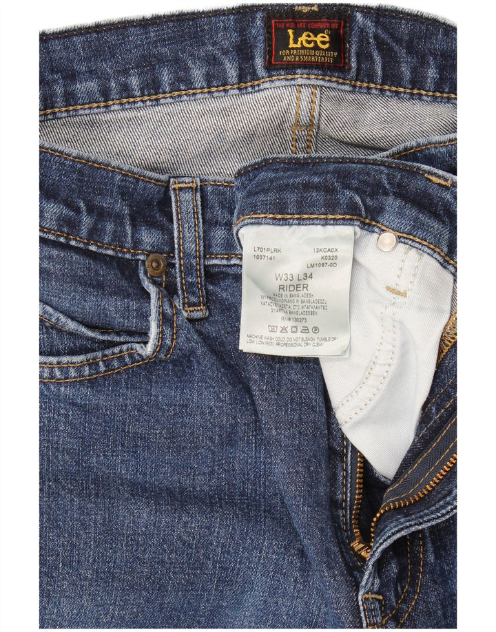 Jeans slim Lee Rider da uomo W33 L34 in cotone blu