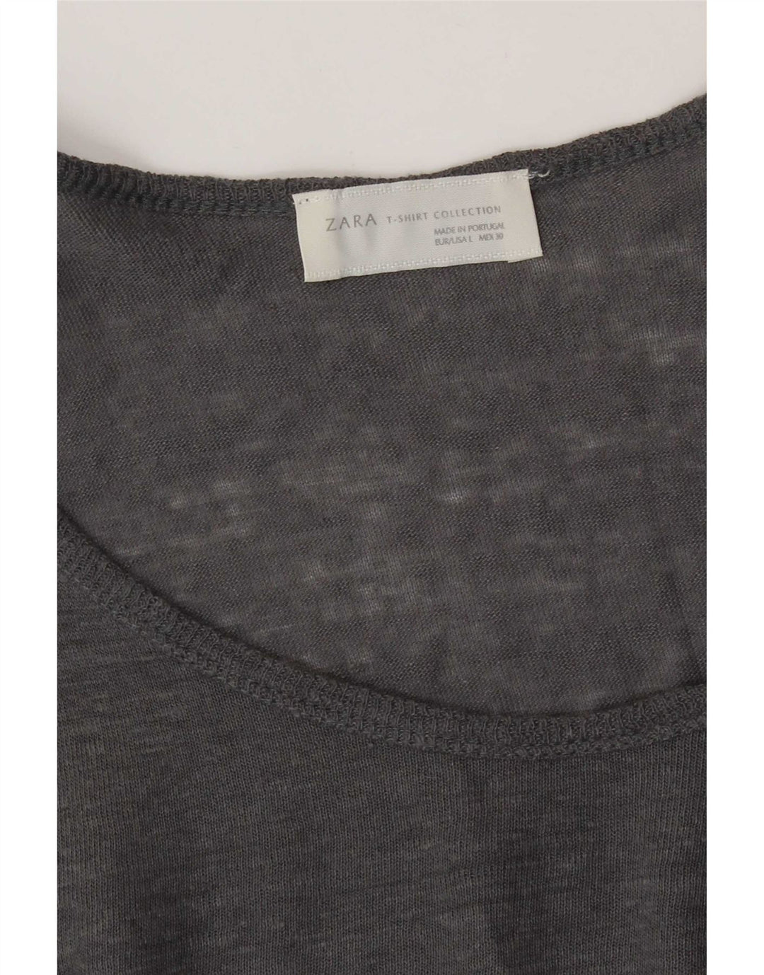 Zara Femme Top Manches 3/4 UK 16 Large Gris