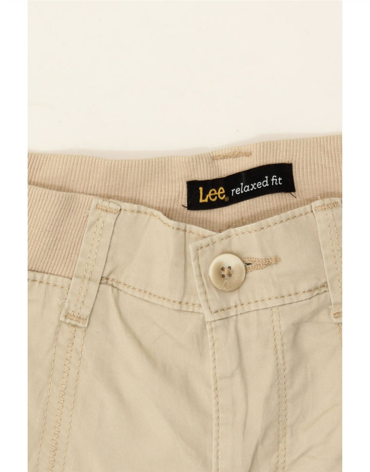 LEE Womens Relaxed Fit Cargo Shorts US 6 Medium W29 Beige Cotton Vintage Lee and Second-Hand Lee from Messina Hembry 
